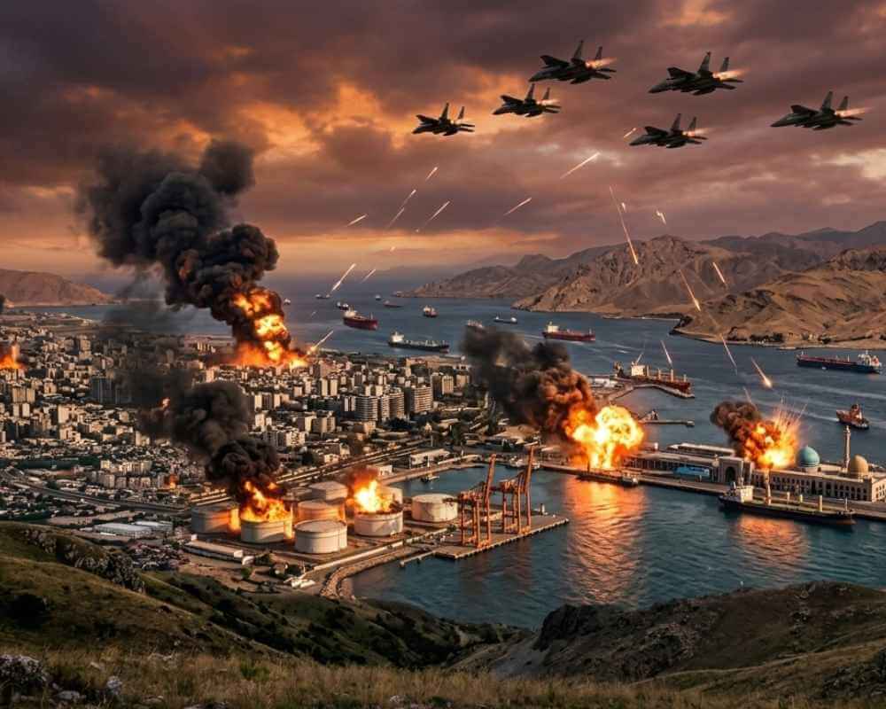 Guerra in Medio Oriente con attacchi su città e porto petrolifero e impatto sui mercati finanziari globali